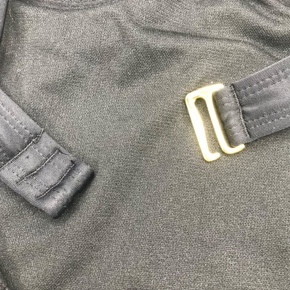 Xhilaration Junior's Size Small 0-2 Shirred Underwire One Piece Swim Suit Black - Picture 16 of 16